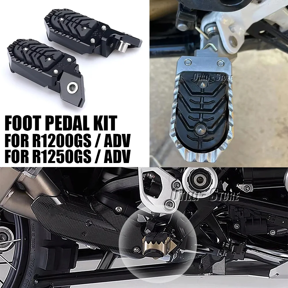 

Motorcycle Foot Rests Foot Pegs Aluminum Footrest Footpeg For BMW R1250GS R 1250 GS ADV R1200GS R 1200 GS Adventure 2020-2023