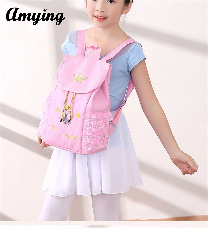 2024 Children's Backpack Ballet Latin Dance Fashion Dance Bag Girls Sports Drawstring Dance Package Backpack Storage Daypack