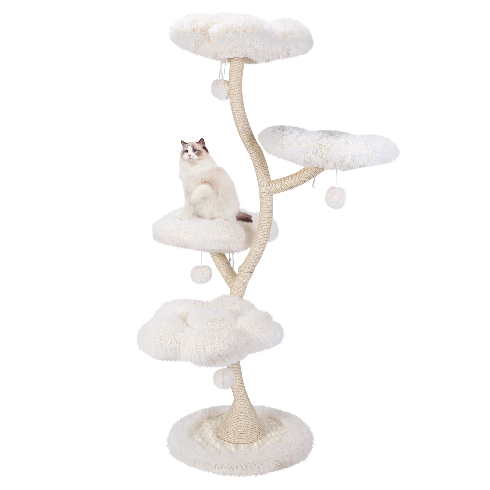 

Многоуровневая лежанка-платформа для кошек с лежаком, железная конструкция для лазания, для сна и игр домашних кошек