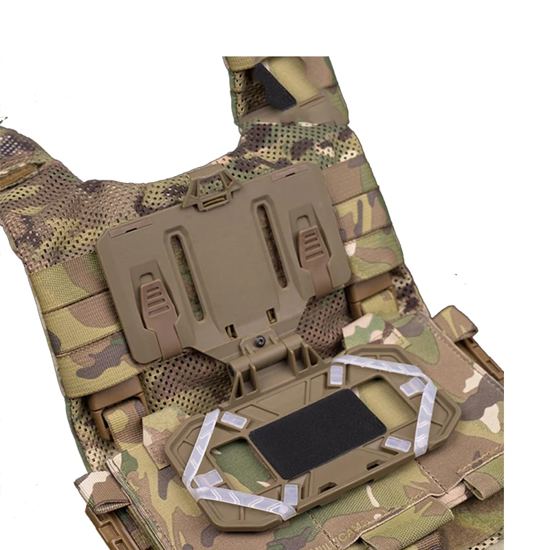 Molle Tactische Navigatie Mobiele Telefoon Houder Tactische Vest Borst Mobiele Telefoon Drager Opvouwbare Navigatie Board Adapter