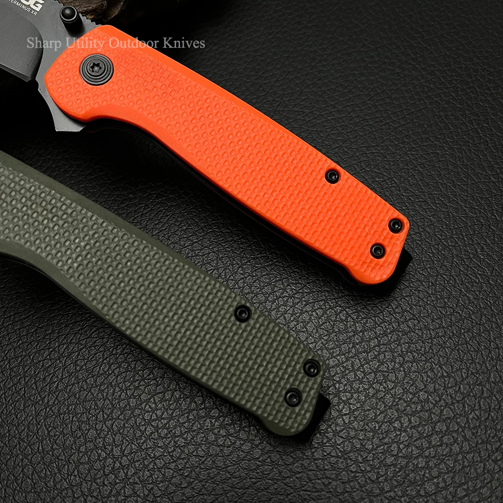 TERMUNUS XR Multifunctional Tactical Folding Pocket Knife Nylon Fiber Handle Survival Camping Outdoor Rescue Utility D2 Knife