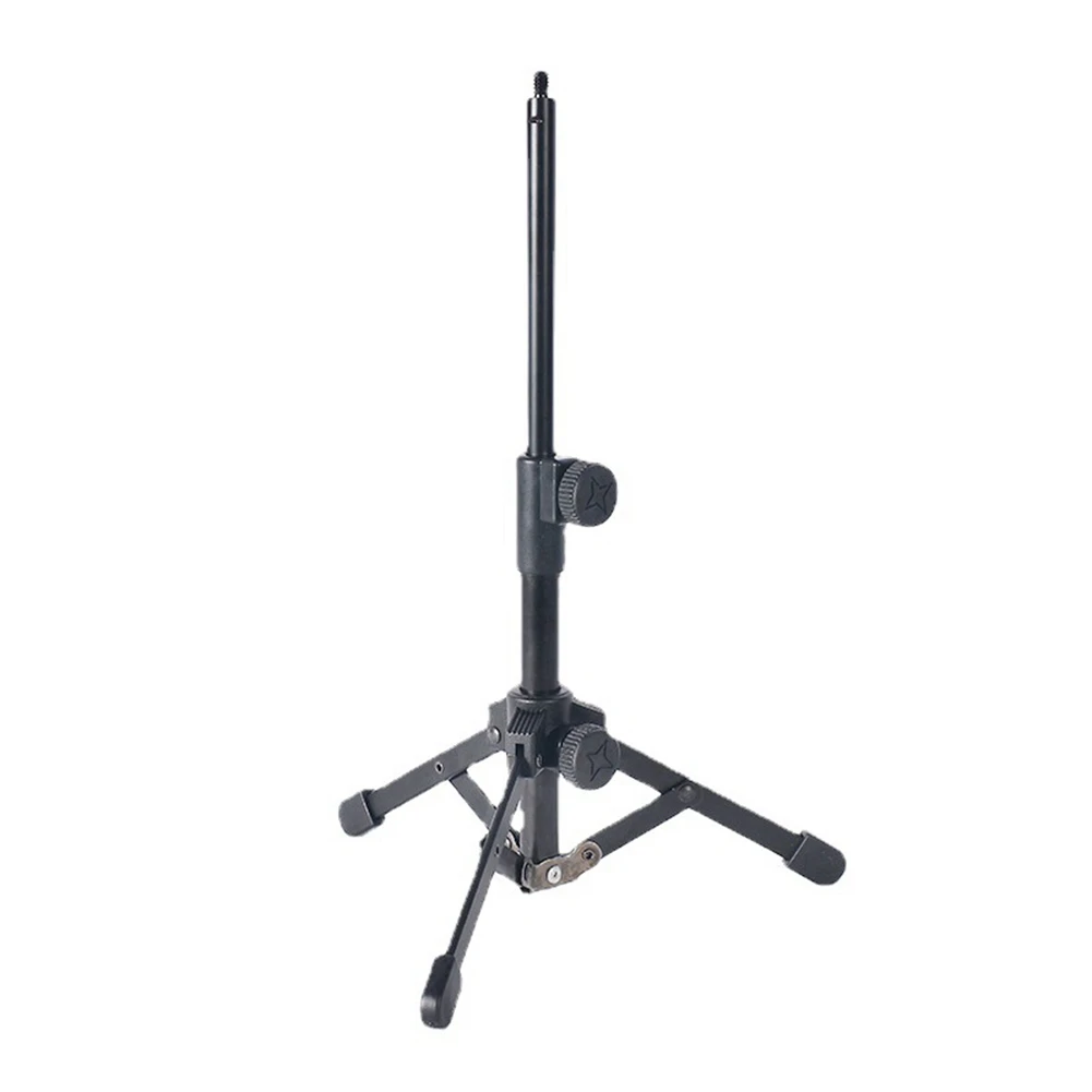 Mini Tabletop Tripod Microphone Mic Stand Holder with 1/4 Inch Threaded for Meetings Lectures Speaking and Ect