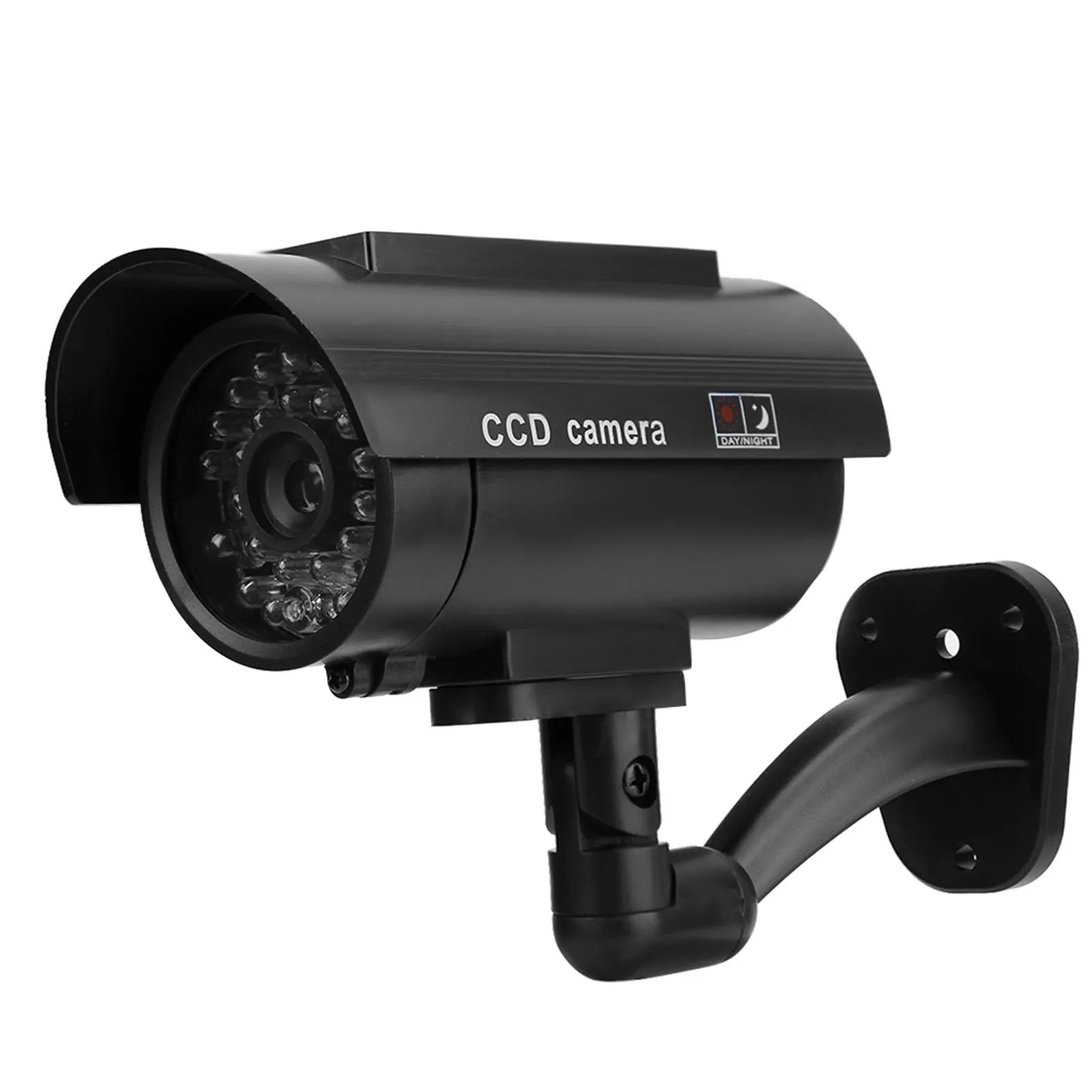 Solar Powered Waterproof Imitation Dummy Security Fake Camera With Flashing LED Light for Garden Yard Indoor Outdoor Deterrent