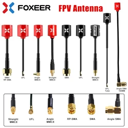 FOXEER FPV Antenna Micro lecca-lecca ad alto guadagno 5.8G 2.5dBi Omni LHCP/RHCP SMA/RP-SMA/Angle MMCX/Straight MMCX/UFL per RC FPV Drone