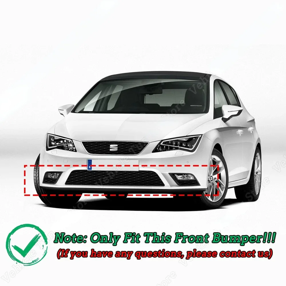 For Seat Leon 3 MK3 MK3.5 2012-2019 Front Bumper Splitter Lip Diffuser Tuning Plastic Spoiler Accessories Body Kit Front Shovel