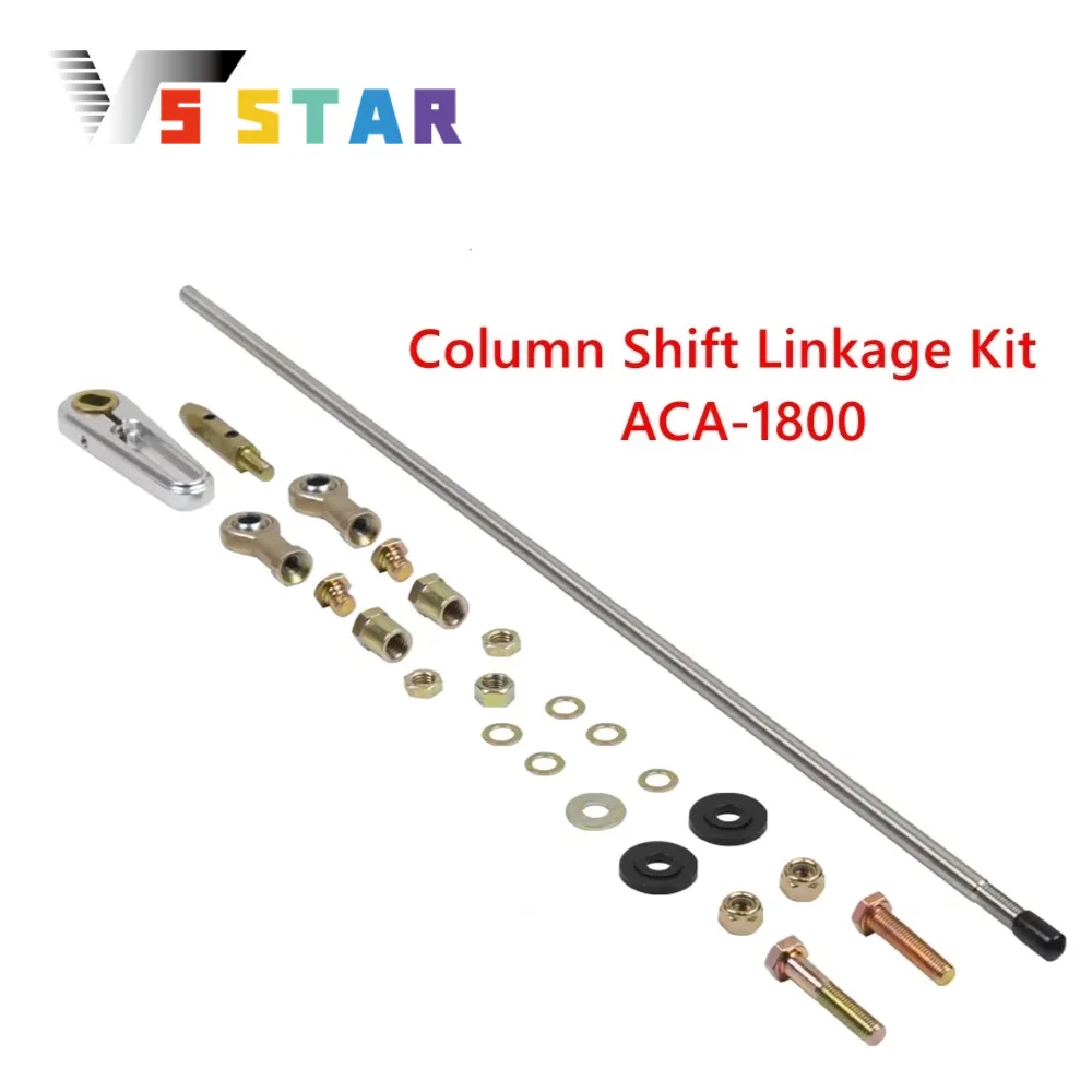 

ACA-1800 21-дюймовый комплект рычагов переключения передач для GM TH-200 200-4R TH-350 TH-400 4L60 4L60E 4L80E 700-R4, коробка передач, серебристый PRC-1015A