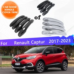 Door Handle For Renault Grand Captur Kaptur HA MK2 2016~2023 Car Door Handle Cover Exterior Scratch Protective Decor Accessories