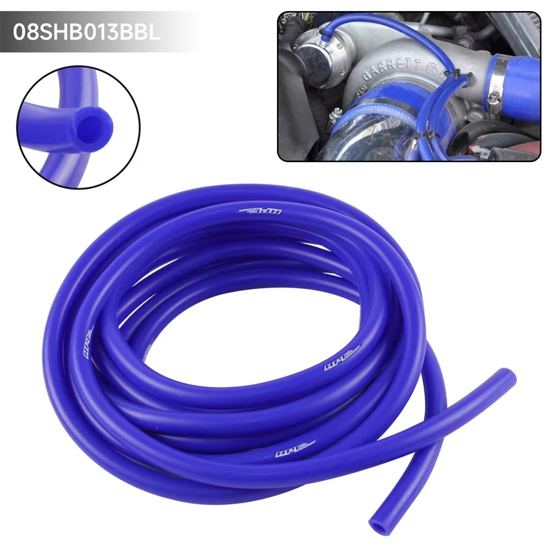 Universal  8mm ID Silicone Vacuum Hose 5 meters / 16.4f For Turbo Boost Water Air Blue