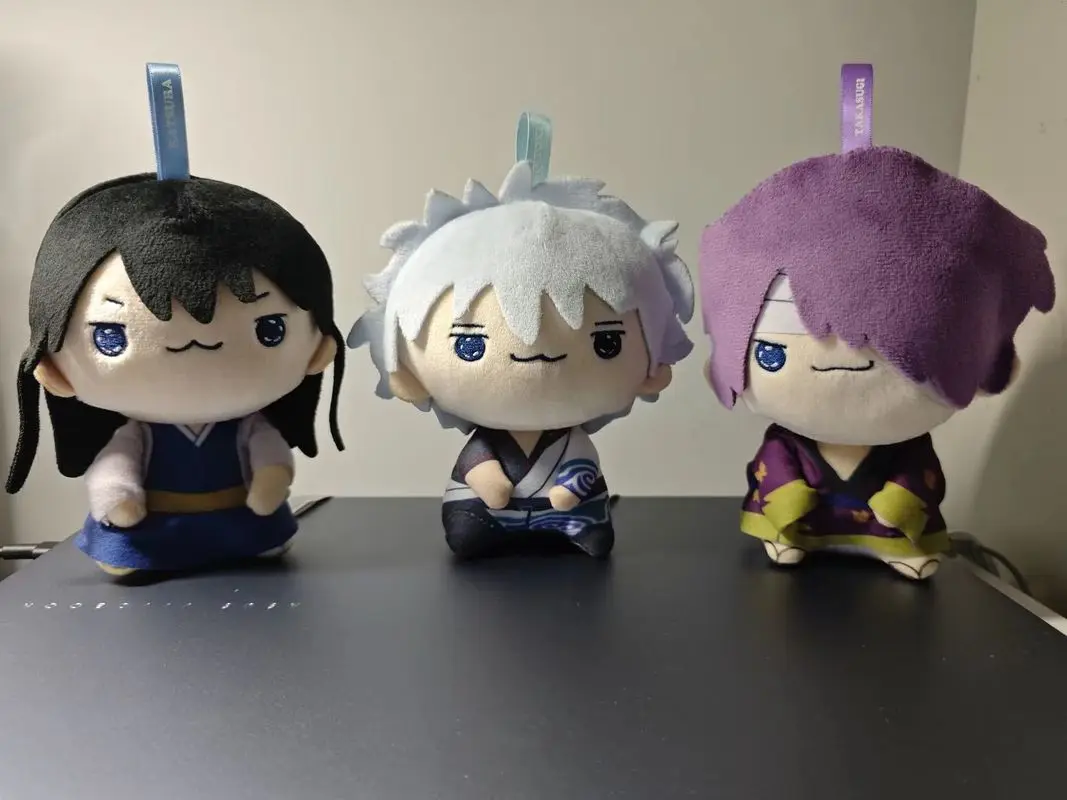 

In Stock Gintama Series Q Version Character Plush Doll Anime Peripherals Pendant Bag Charm Creative Surpass Gift For Fans