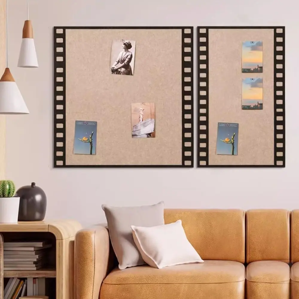 New Felt Bulletin Board Thickened Film Strip Style Photo Display Board Vintage Decorative Self Adhesive Memo Pin Board Bedroom