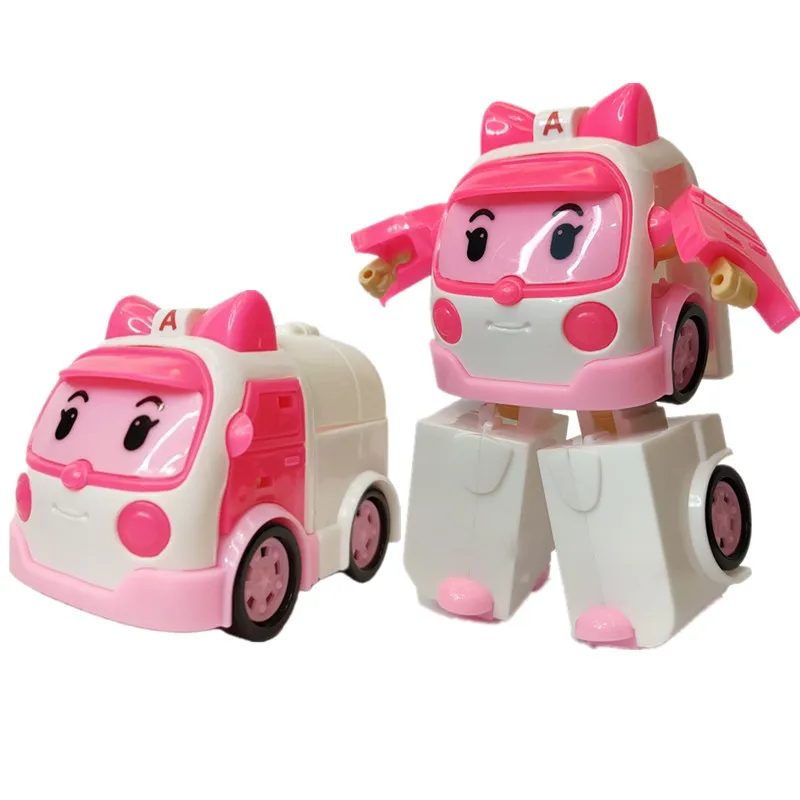 Korea Robot Deformation Policerobocar Transformation Amber Roy Haley Anime Action Figure Certification Kids Toy For Children