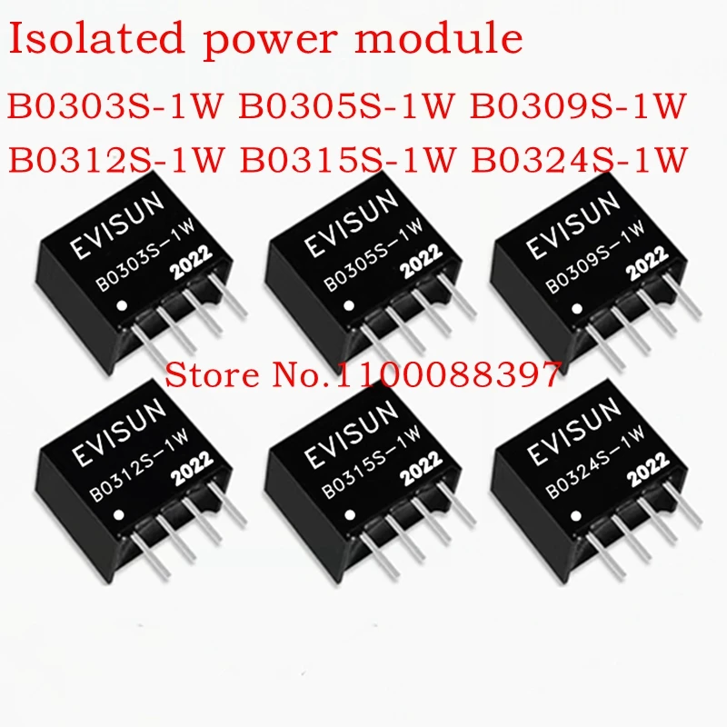 1PCS B0303S-1W B0305S-1W B0309S-1W B0312S-1W B0315S-1W B0324S-1W 3.3V 3.3V 5V 9V 12V 24V SIP-4 1W 절연 전원 모듈