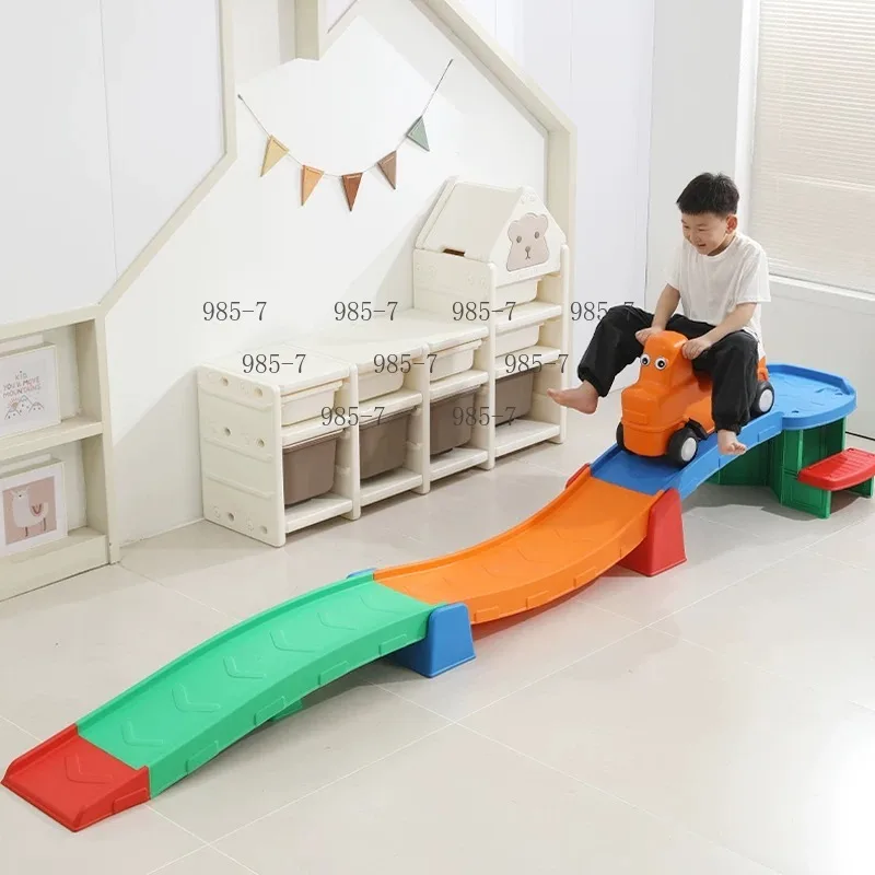 Fun Amusement Ride for Kids Plastic Toy Roller Coaster with Sliding Car