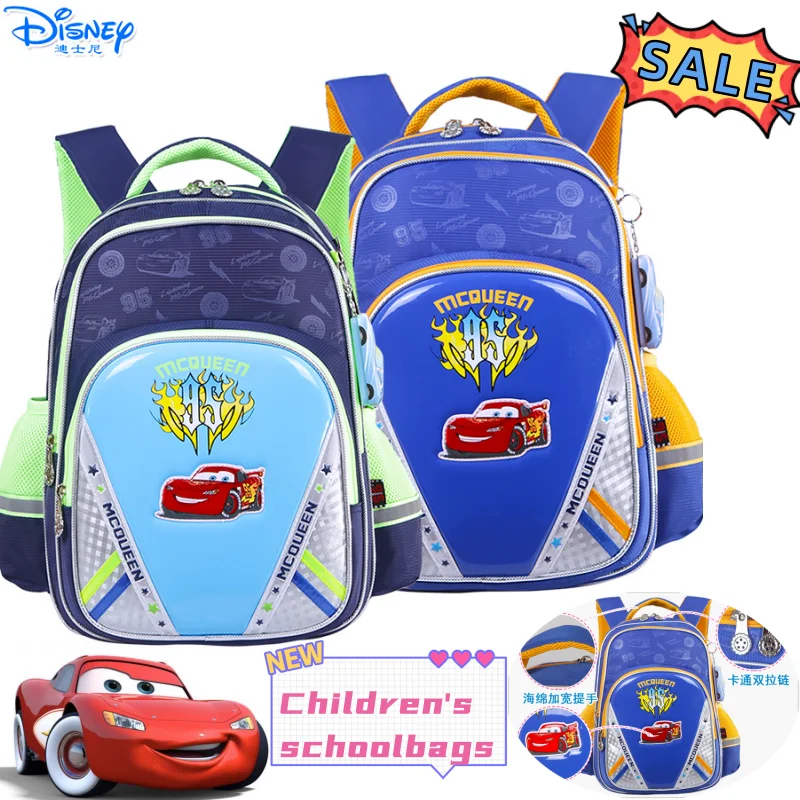 

Disney McQueen Cars Boys' Primary School Cartoon Double-Shoulder Spine-Protecting Backpack for Grades 1-4 Holiday Gift