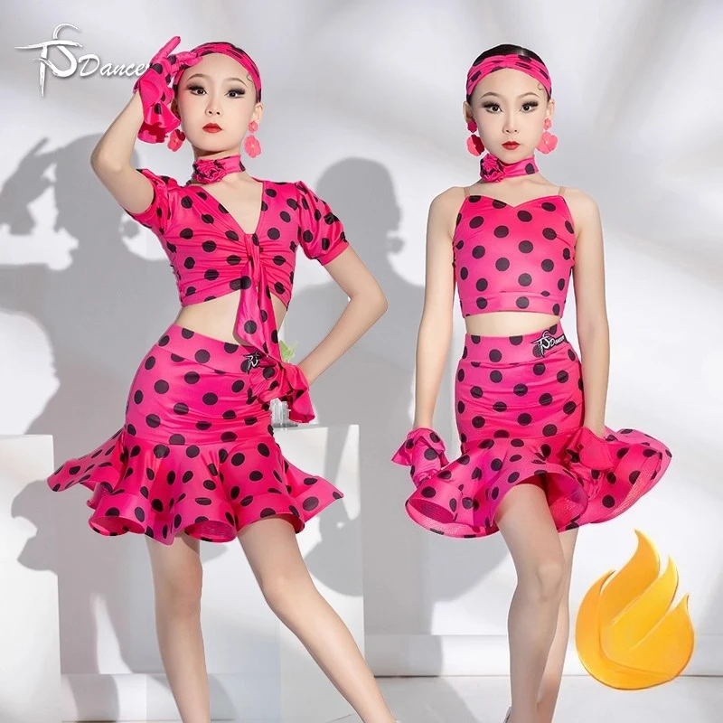 زي تدريب الرقص اللاتيني للفتيات، زي أداء جديد للأطفال، ضوابط المنافسة، فستان الرقص اللاتيني