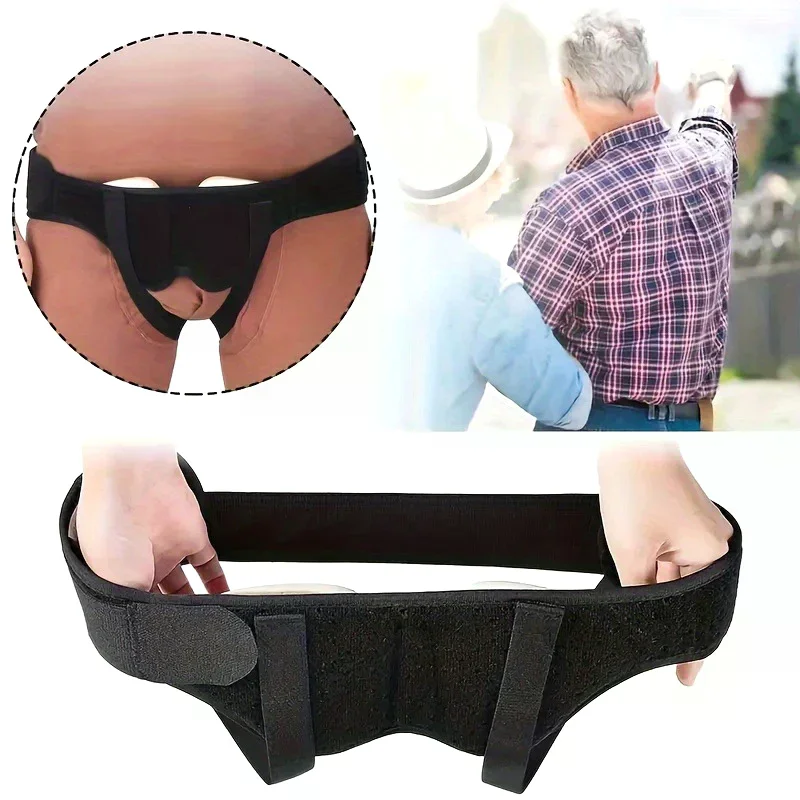 Adult Hernia Belt Man Inguinal Groin Support Inflatable Hernia Bag With 2 Removable Compression Pads Pain Relief Adjustable