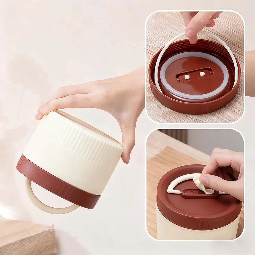 Portable Insulated Lunch Box, 304 Stainless Steel Inner, Leak-proof Sealed Soup Can, Bento Box With Portable Bag