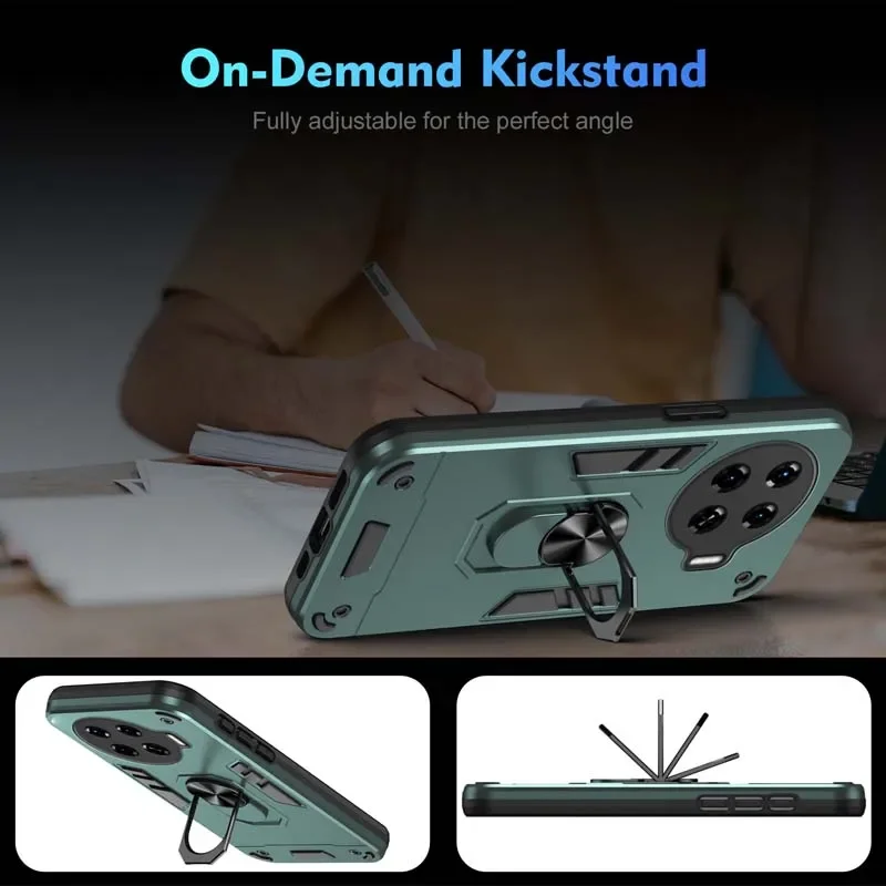 Solid Color 360 Warrior Stand Phone Case for TECNO SPARK 20 PRO PLUS CAMON 20 PRO POVA NEO 3 SPARK 10 POP6 PRO CAMON