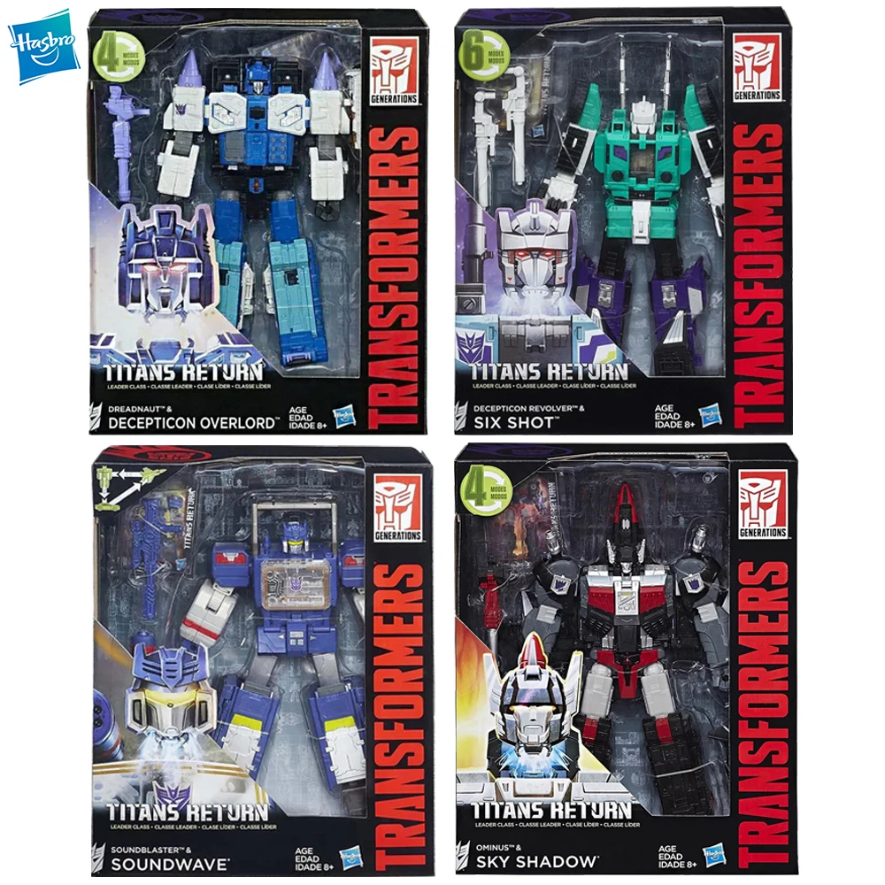 [В наличии] Hasbro Transformers Titans Return Soundwave, Six Shot, Sky Shadow и Overlord Leader Class Фигурка Модель игрушки