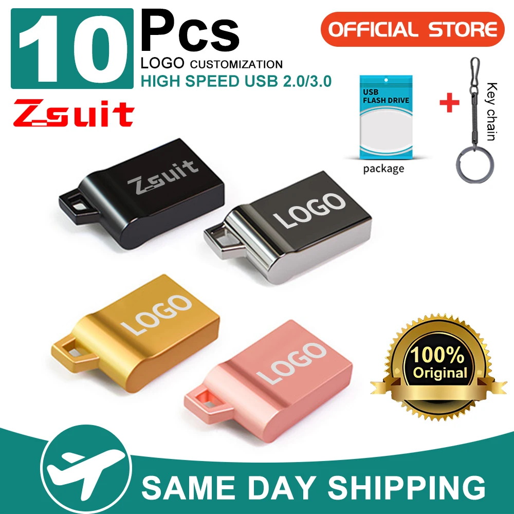 zsuit 10 pecas mini usb varas 4g 8g pen drive 16gb de alta velocidade usb flash drive 64gb logotipo gratuito presente memoria vara a prova impermeavel agua u disco 01