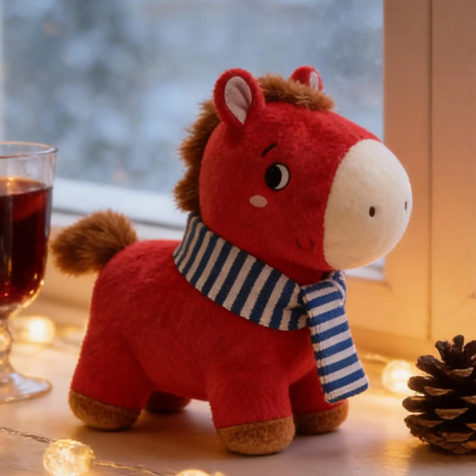 Stuffed Horse Plush Toy 2026 Red Good Luck Room Decor Spring Festival Stuffed Animal Horse Toy for Friends Family Coworkers