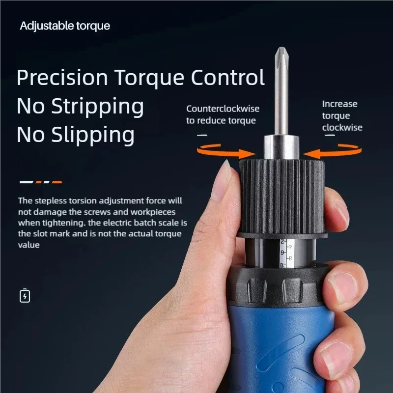 1200rpm Cordless Electric Screwdriver Uninterrupted Power Li-ion Battery Screwdriver Adjustable Torque 35kgf For Renovation Team