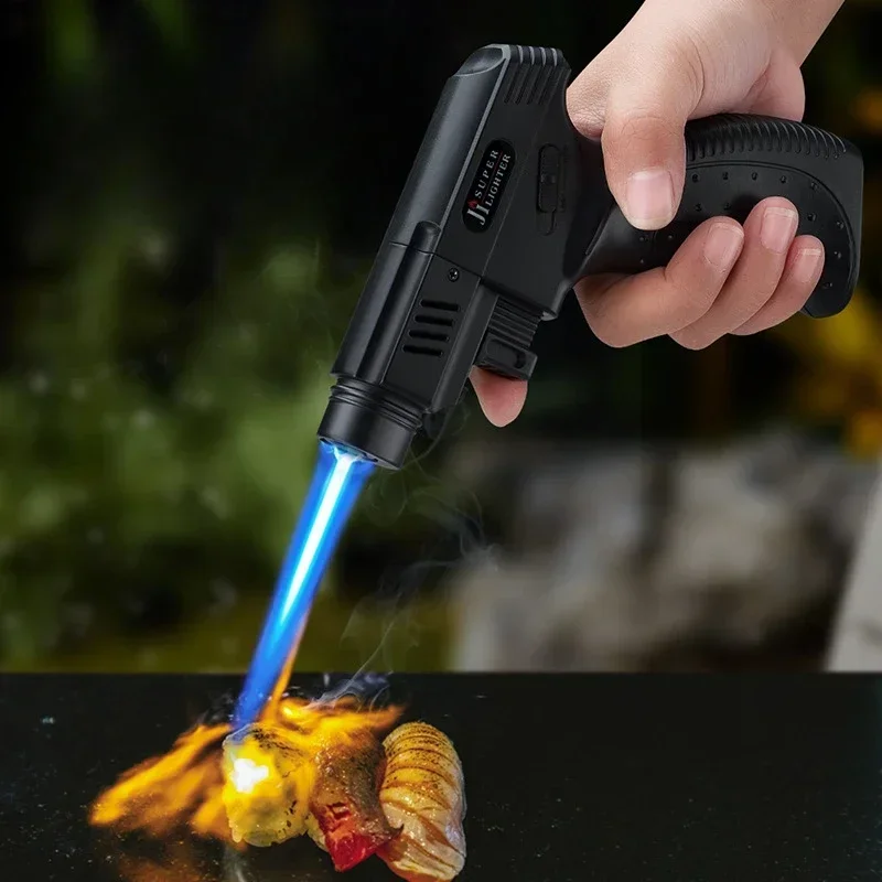 Multifunctional Handheld Butane Gas Lighter Outdoor Windproof Spitfire Gun Turbo Torch Flame Jet Cigar BBQ Cooking Welding Tool