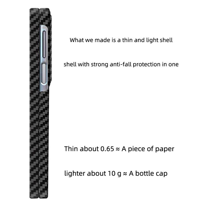 Luxury Ultra-Thin Genuine Real Carbon Fiber Case for OPPO Find N2 N Folding Aramid Fiber Lightweight Protective Cover Funda