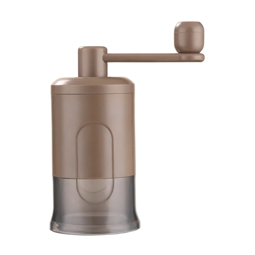 

Portable Manual Coffee Grinder Adjustable Grind Handheld Small Coffee Mill Plastic Clear Powder Container Hand Crank Mill