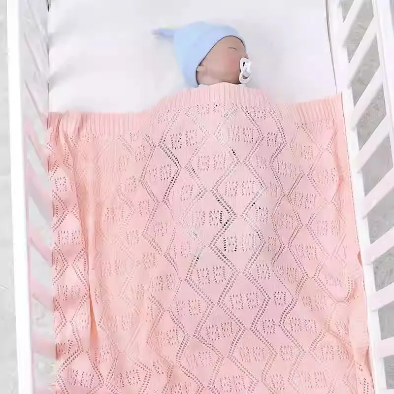 Couverture en coton 100x80cm pour bébé, couette ronde pour nouveau-né, garçons et filles, utilisation pour poussette et pépinière, draps de literie toutes saisons