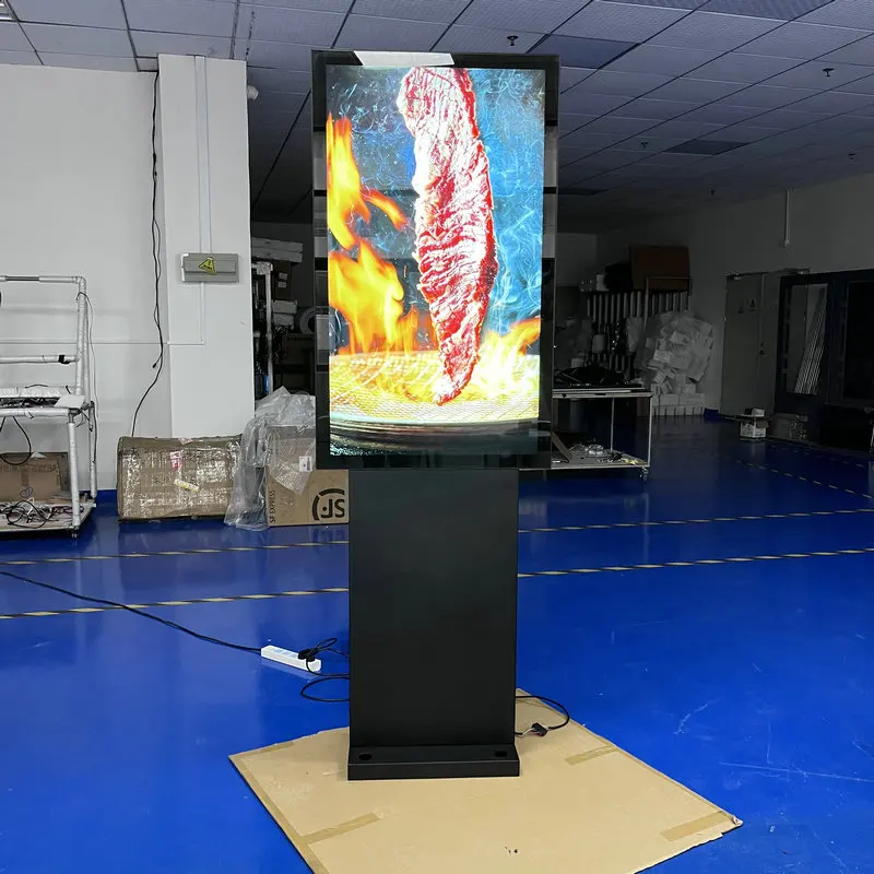 Outdoor 49 Inch LCD Floor Stand Waterproof IP65 Kiosk Advertising Display Android WIFI Built-in CMS Elevator Mall Totem