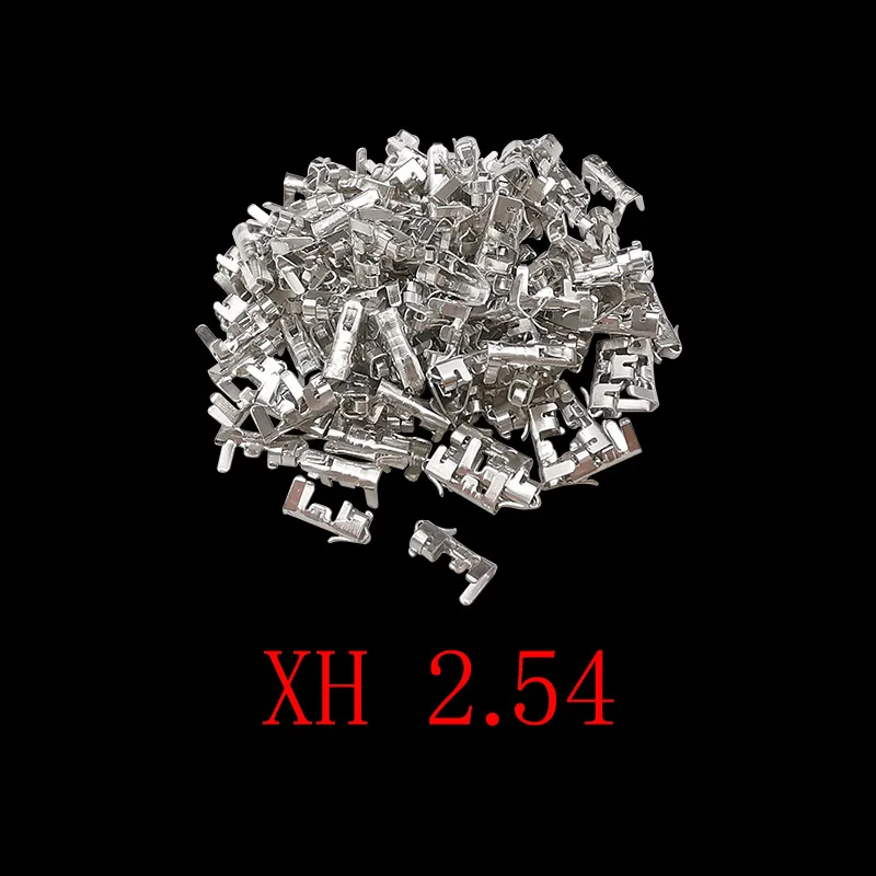 100/500Pcs JST XH 2.54 Metal Female Pin Contact Crimp Terminals for XH 2.54mm Pitch Female Socket Plastic Housing Wire Connector