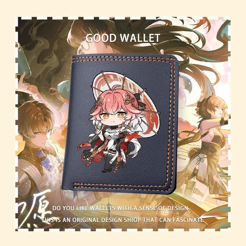

Anime Game Wuthering Waves Cosplay Jinhsi Zhezhi Changli Xiangli Yao The Shorekeeper Leather Cute Short Wallet Coin Purse Gift