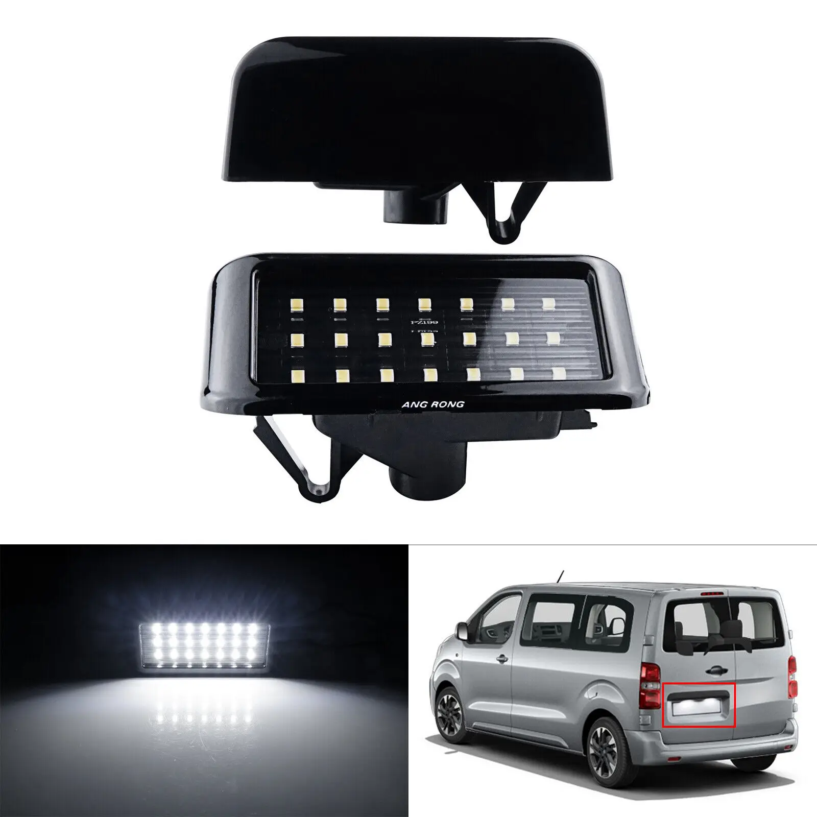 Für Peugeot Expert II Partner III Citroen LED-Nummernschildbeleuchtung Canbus