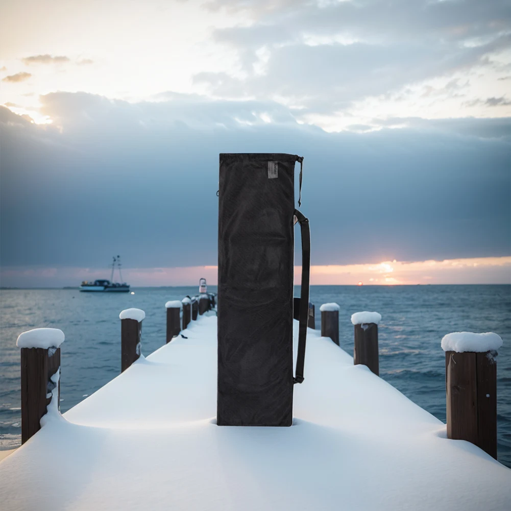 حقيبة تخزين مجداف شبكية مع حزام قابل للتعديل لنقل مجداف التجديف وحقيبة تخزين وحقيبة حمل مجداف برباط