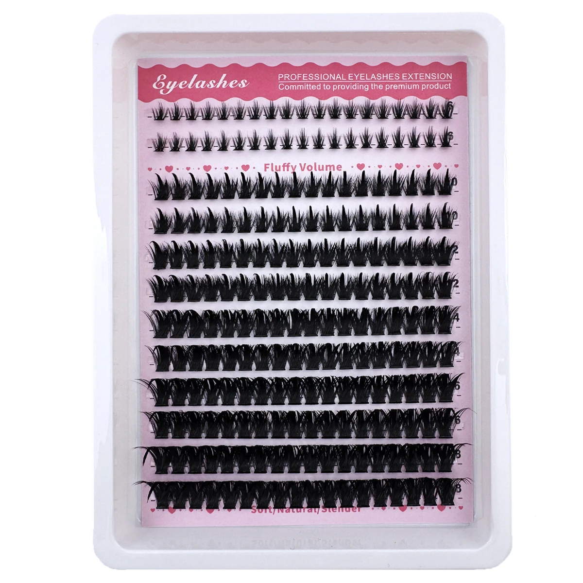 Spikes 60D-300D Eyelashes 6-18mm Lash Spikes Lower Eyelashes D/DD Individual Lashes DIY Spiky Lash Extension Manga Cluster