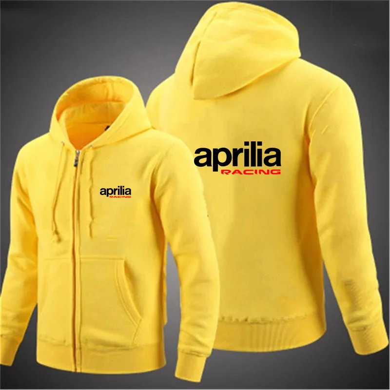 2024 Mode Herren Hoodies Aprilia Racing Casual Hoodies Reiß verschluss Herbst Mantel Sweatshirts Tops Hoodie männliche Kleidung