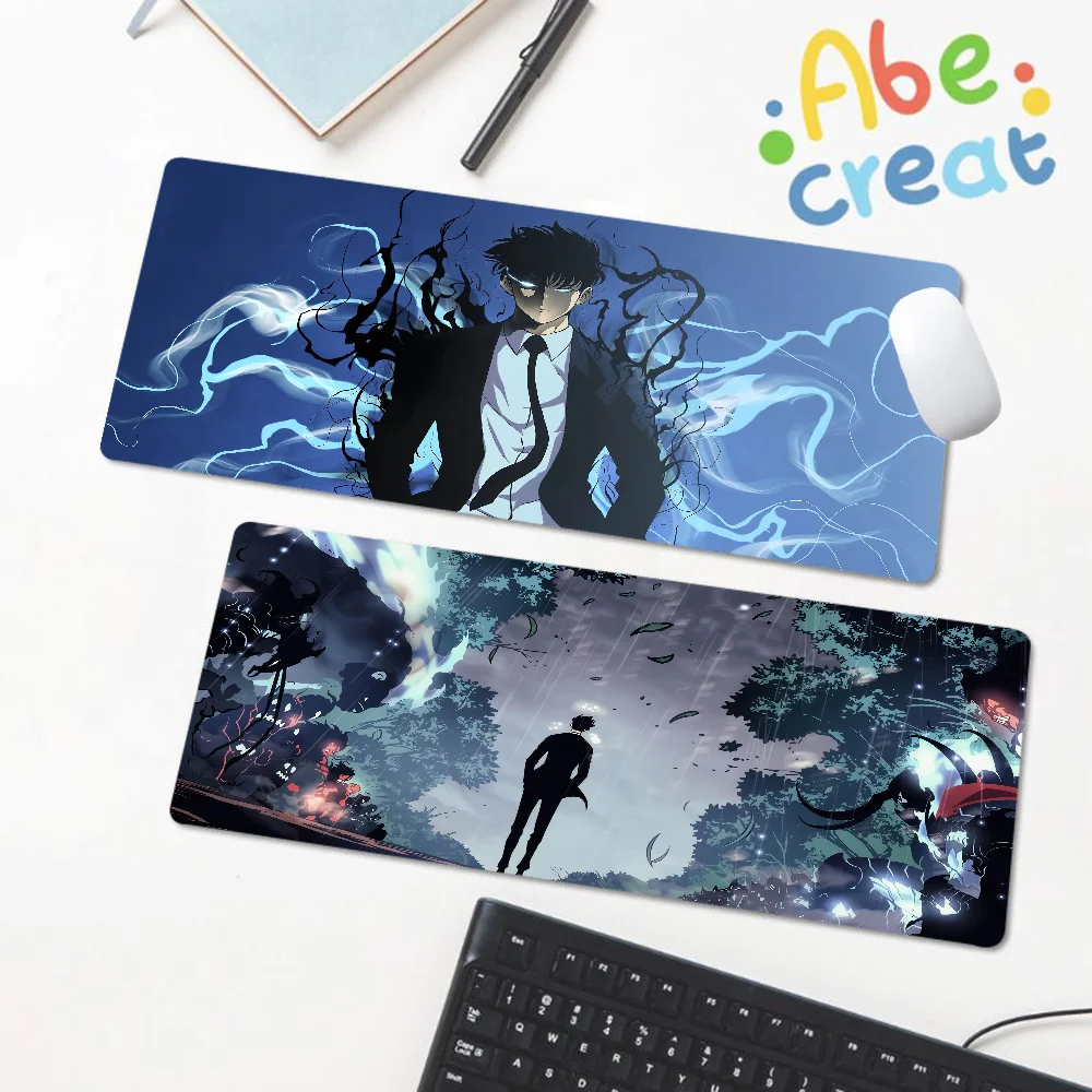 Solo Leveling Non-slip Lockedge Keyboard Mat Table Mat Students Gamer Desktop Mousepad Gaming Mouse Pad For Teen Girls Bedroom