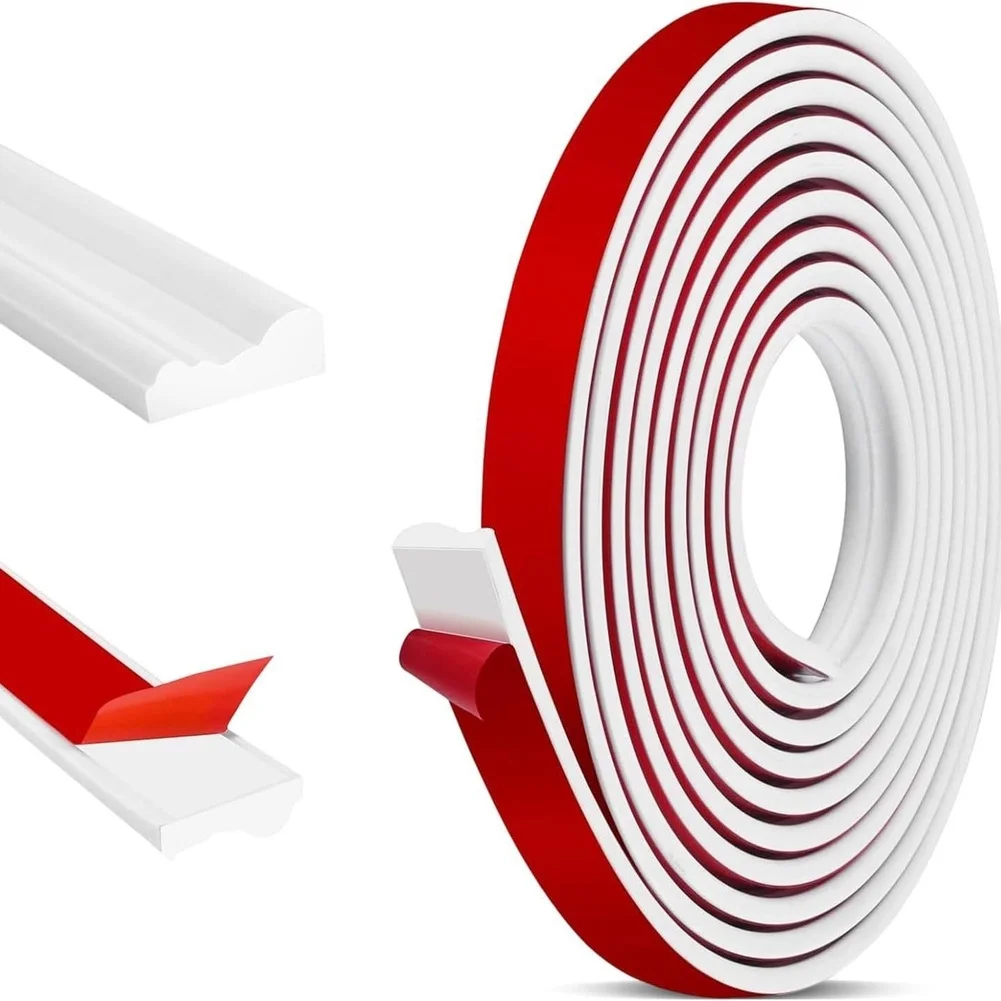 TPE Wall Trim Self-bonding Strip Home Decor Oil-proof Moisture Resistant Stain Resistant Easy Peel Application
