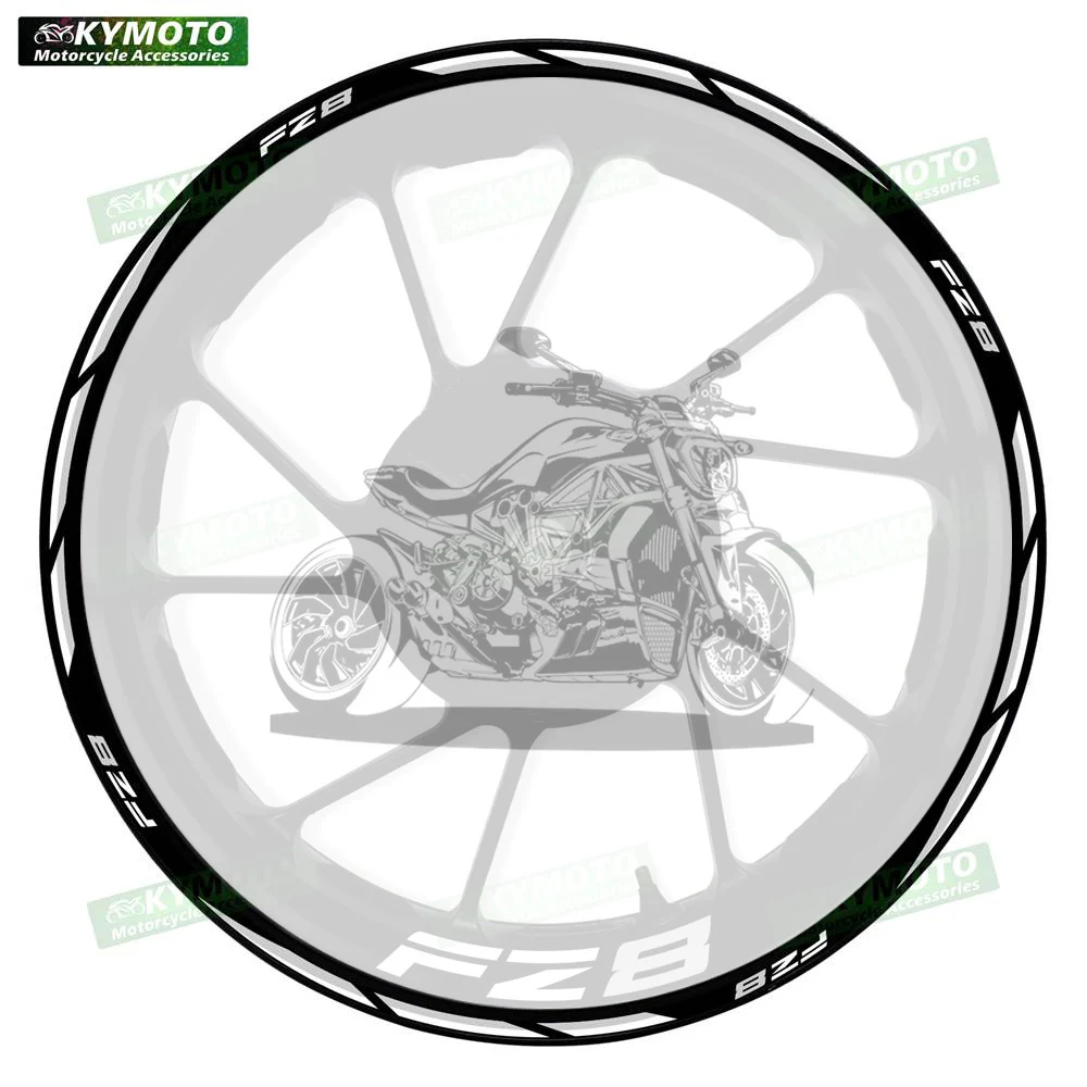 

Аксессуары для мотоциклов FZ8 FZ 8, 17-дюймовые наклейки на передние и задние колеса, обтекатели, диски, светоотражающие полосы, наклейки, украшения