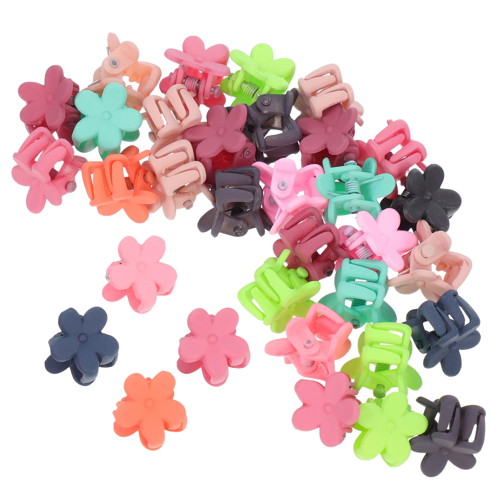 

30pcs Children Flower Hair Claw Clips Colorful Baby Girl Accessories Durable Mini Hairpin Paw For Kids Outfit Gift