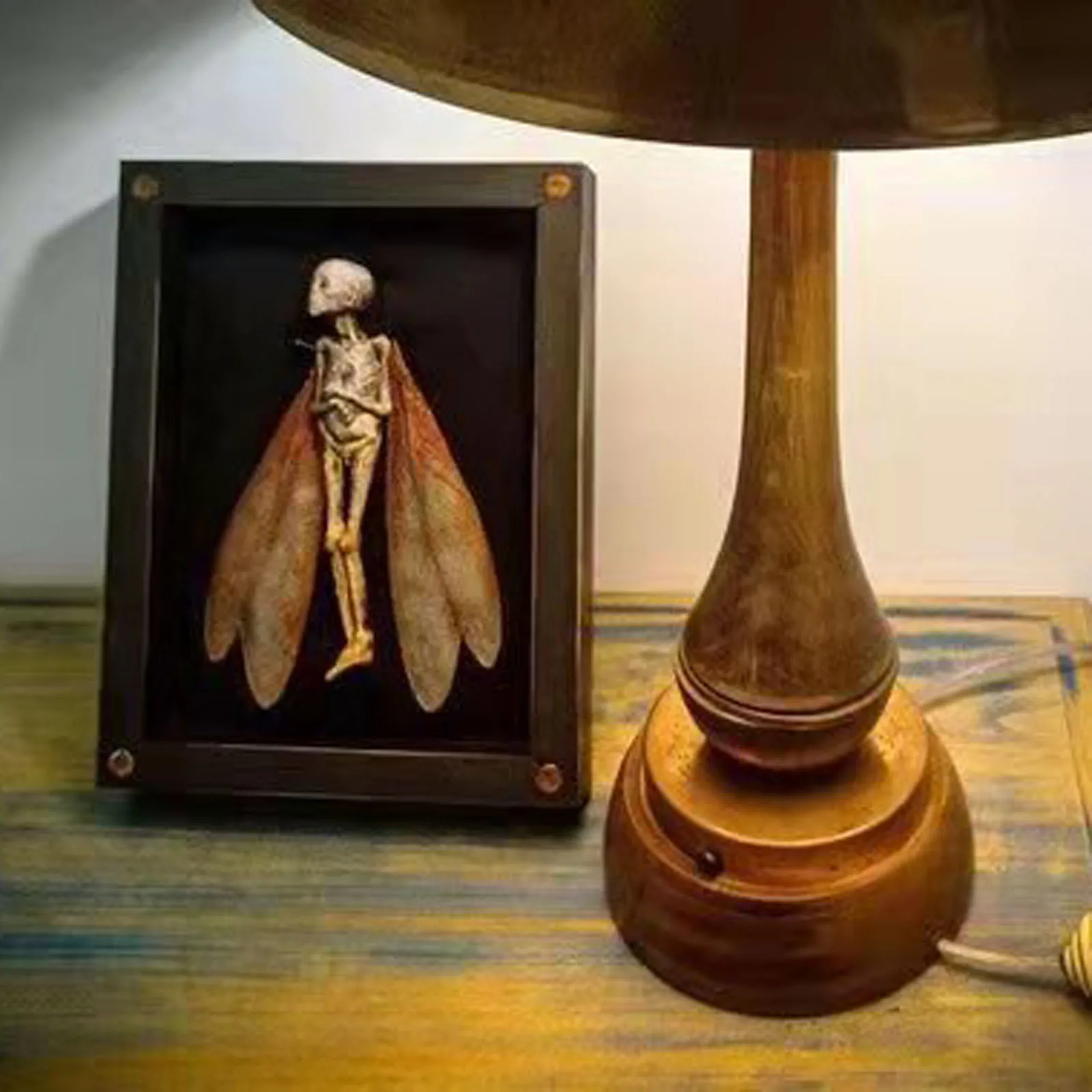 

Креативные предмети для Хэллоуина, коробка для мертвых теней, дисплей ручной работы, жуткий мумифицированный труп, художественное украшение, украшение для стола