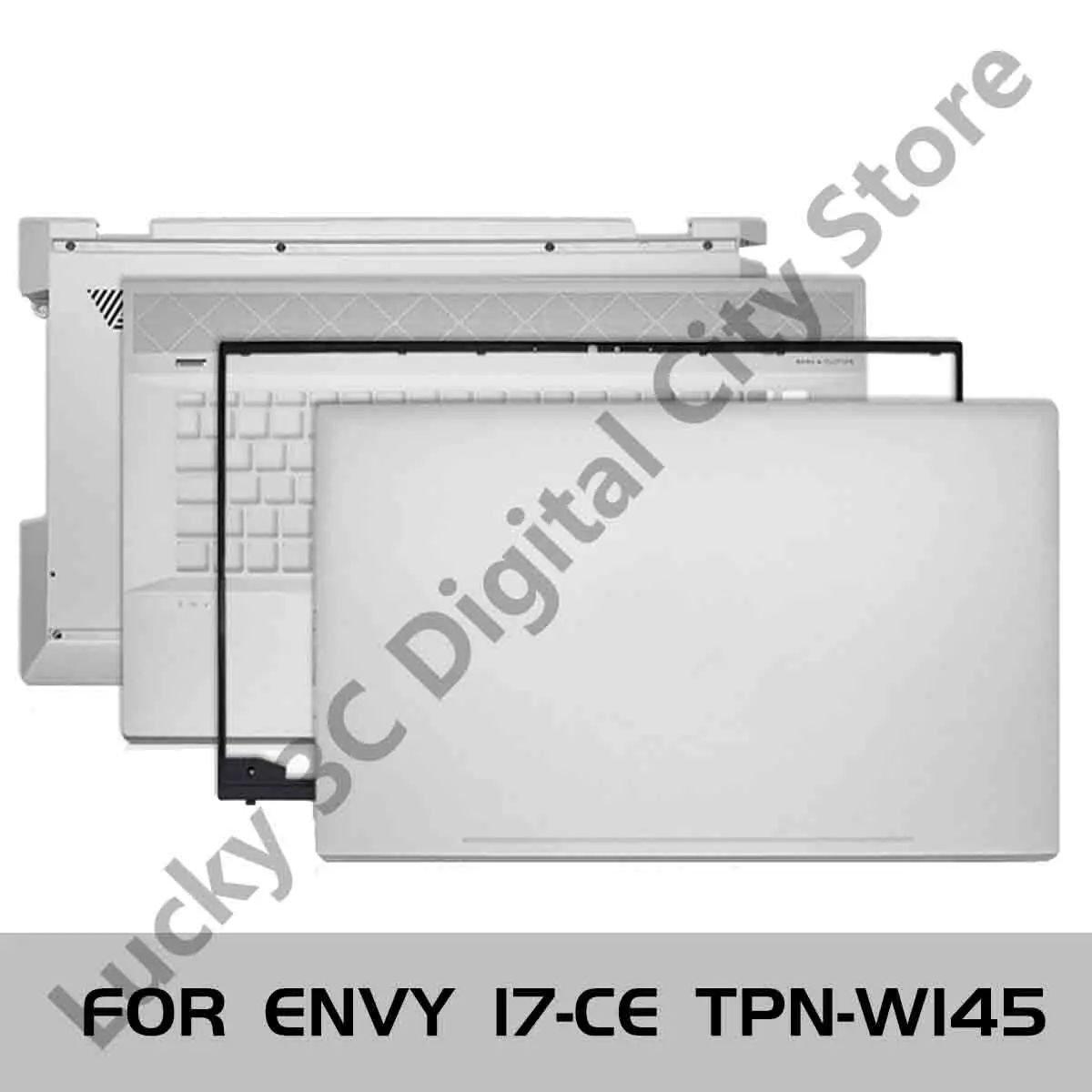 New Laptop Cover For HP ENVY 17-CE TPN-W145 LCD Back Cover Screen Bezel Hinges Palmrest Bottom Case Silver ABCD Shell L55393-001