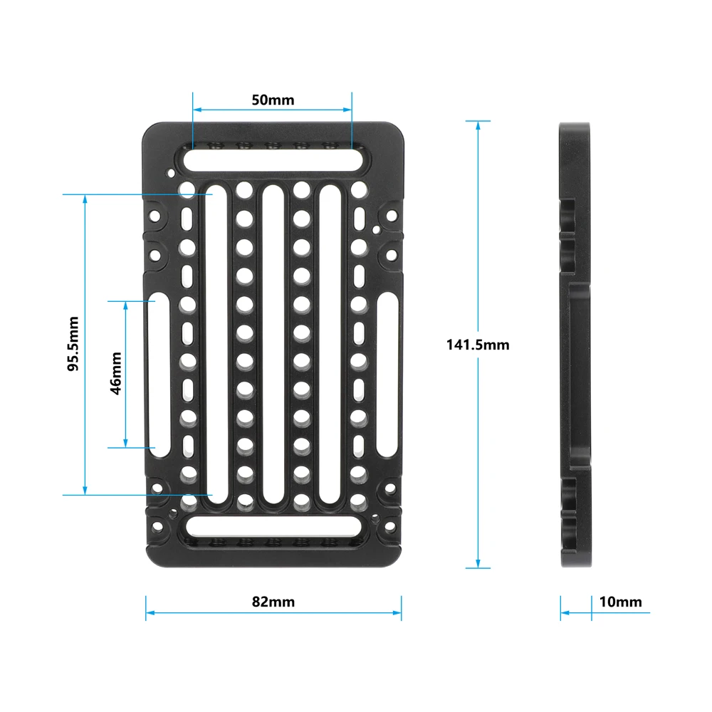 CAMVATE Placa de queso multiusos para placa de batería con montaje en V/patrones VESA de 75 y 100 mm Monitor Cámara Soporte PlatformBaseplat