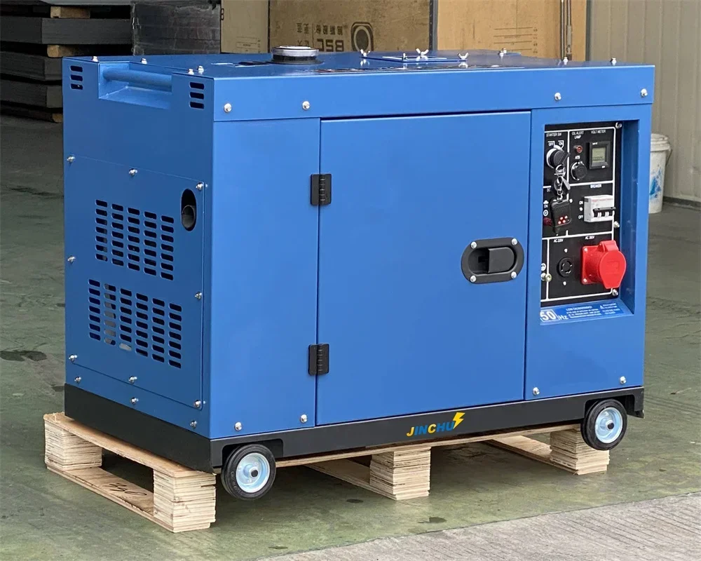 Gold Seller Small 6KVA 8KW 9KVA 10KVA Single 3 Phase Soundproof AC DC Alternator Generator Set Electric Power Inve