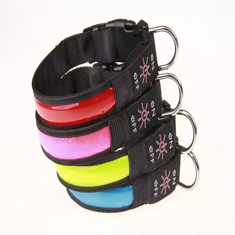LED leuchtendes Hundehalsband, verstellbar, blinkend, USB-Aufladung, leuchtendes Halsband, Nachtlichtgeschirr für große, mittelgroße und kleine Hunde, Haustierartikel – Detail 2