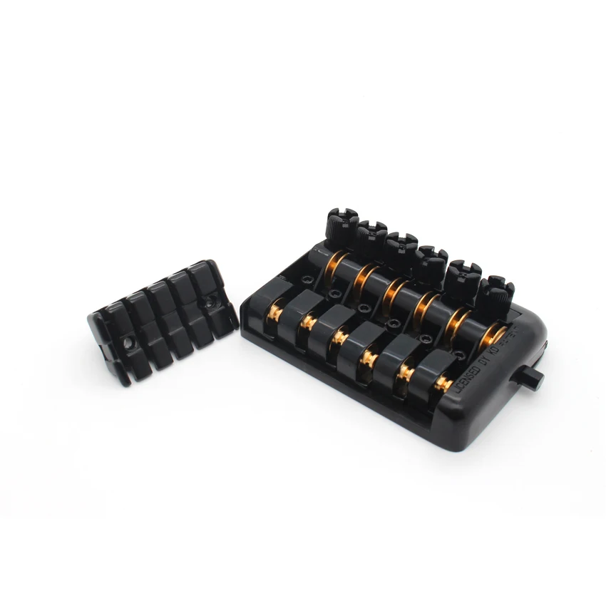 6 String Saddle Headless Electric Guitar Bridge Tailpiece With Worm Involved String Device High Quality Guitar Bridge Tailpiece