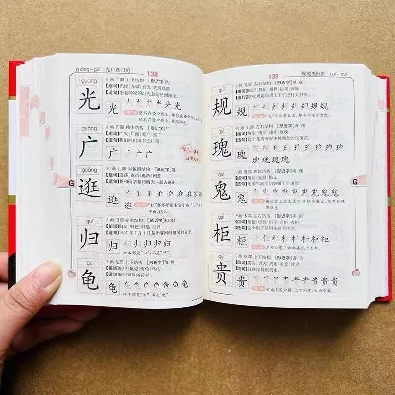 Hot Chinese Stroke Dictionary with 2500 Common Chinese Characters for Learning Pin Yin and Making Sentence Language Tool Books