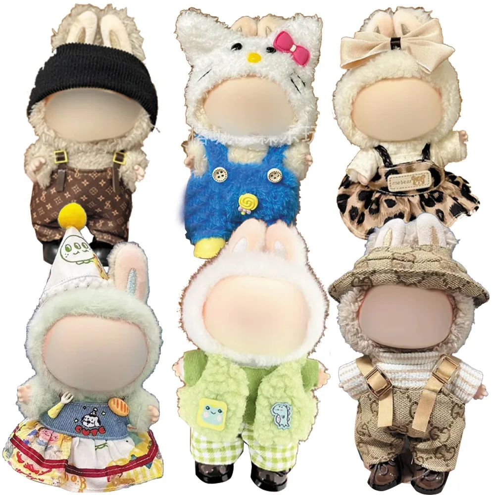 

15-17cm Mini Doll'S Figure DIY Clothes for Labubu Lafufu Eaki Naruto Zimomo Jujutsu Kaisen Plush Doll Little Clothing Accessorie