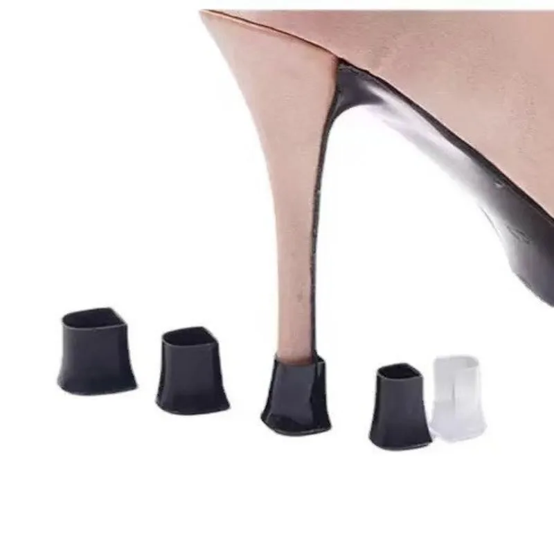 Non Slip Shockproof High Heel Protector Caps Round Heel Covers Anti Abrasion Shoe Repair Accessories for Ladies Stiletto Shoes